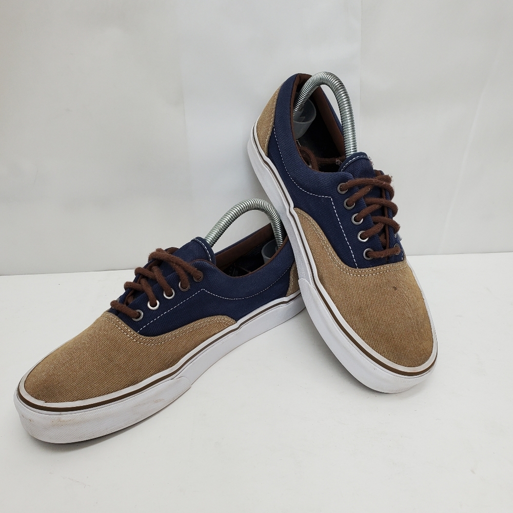 Van's Navy and Brown Canvas Men's Size 8